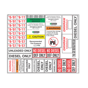 DS3 - Caution/Warning Decal Sheet ONLY - ALL TRUCKS